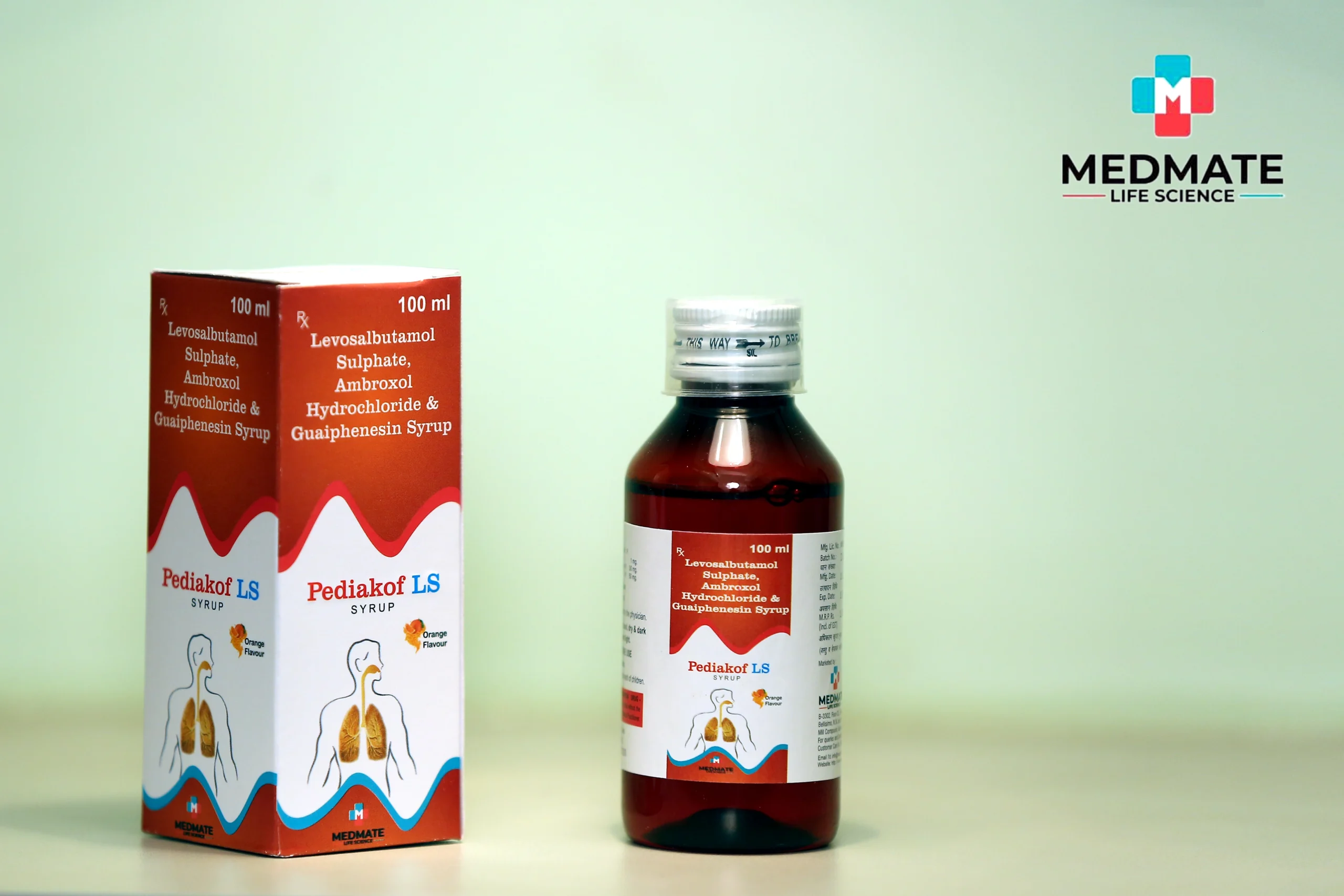Pediakof Levosalbutamol and Guaiphenesin Syrup